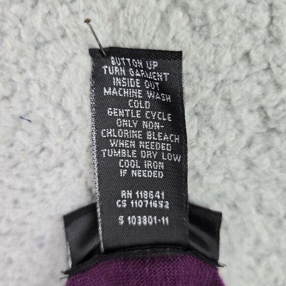 Lane Bryant Sweater Cardigan Womens 22 24 Purple V-Neck Button Front Embellished - Picture 4 of 14